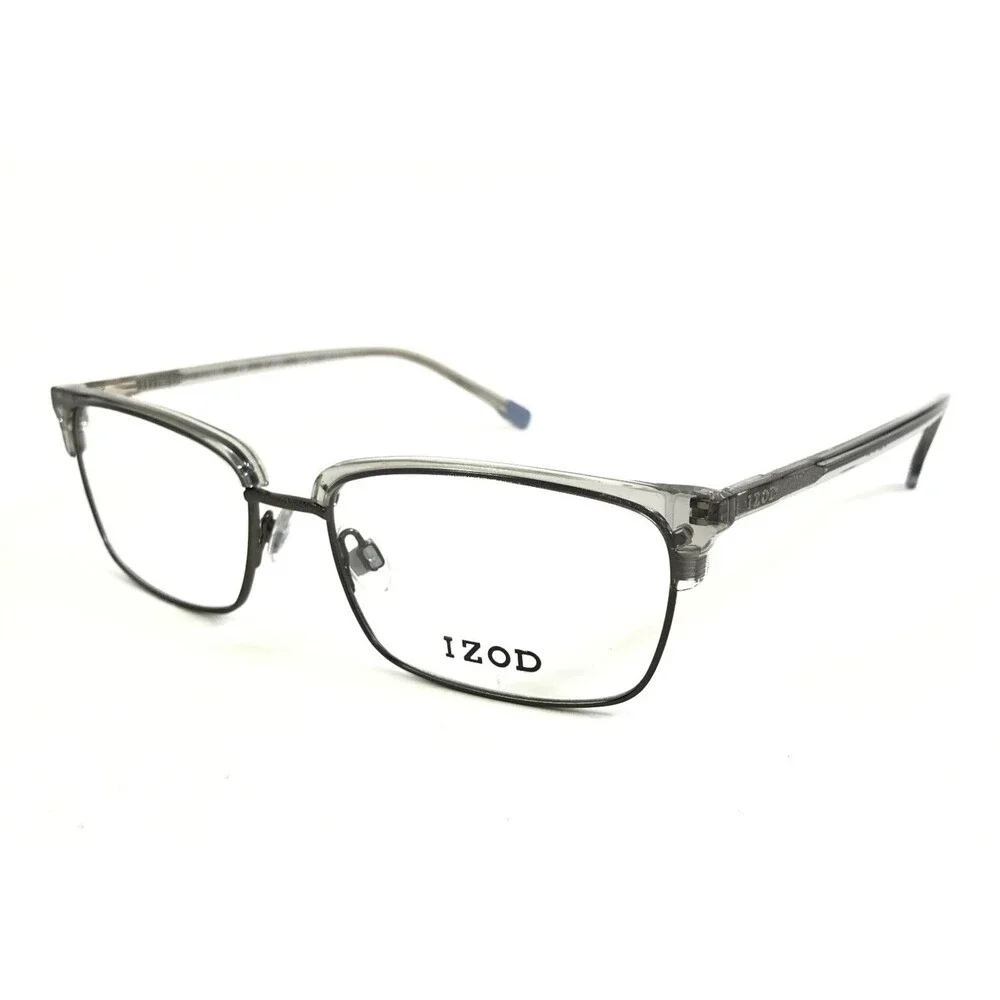 IZOD Eyeglasses Frames IZ2091 GREY CRYSTAL Rectangle Full Rim 56-17-150